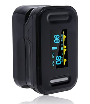 SPo2 Monitor, Pulse Oximeter UK adhere to NHS Guidance, Heart Monitor, Blood Oxygen Monitor, Fingertip – SPo2 Levels, CE Certified, All Age Group, Includes Lanyard, Manual & Batteries
