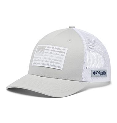 Columbia PFG Bandiera Pesce Mesh Snap Back-Bassa Cappello, Cool Grigio/Bianco, Taglia Unica Unisex-Adulto