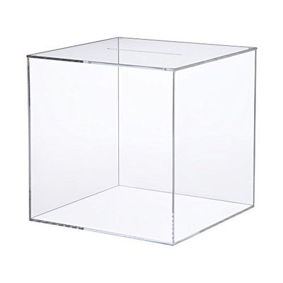 HMF - Caja para donaciones (acrílico, 300 x 300 mm)