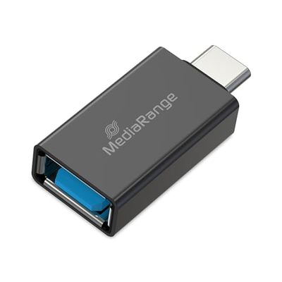 MediaRange Universell USB-A till USB Type-C®-adapter, svart