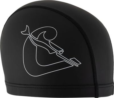 CRESSI Senna Swim cap Coated, Cuffia da Nuoto Rivestita in PU Unisex Adulto, Nero/Bianco, Taglia Unica