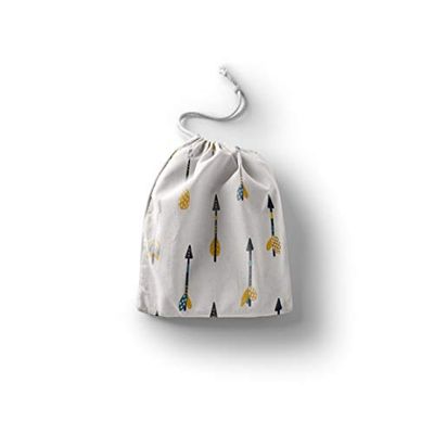 Bonamaison Printed Cotton Produce Bag with Drawstring, Reusable Grocery Bag, Biodegradable Eco-Friendly Bags, Travel Pouch, Sachet Bags, Shopping Bag, Eco Friendly, Foldable, Size: 30x40 Cm