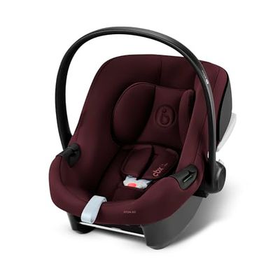 CYBEX Coque Aton B2 i-Size avec Base One, De la naissance à environ 24 mois, Max. 13 kg, Base Isofix et Coussin Réducteur pour Nouveau-né inclus, Compatible SensorSafe, Dynamic Red