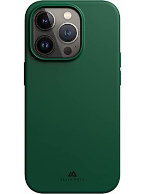 Black Rock - Fodral urbana fodral, silikonskal, lämpligt för Apple iPhone 14 Pro I mobilskal, silikon, tunt, halkfritt (mörkgrön)