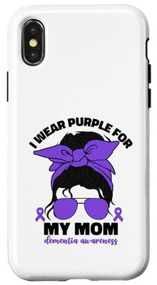 I Wear Purple For My Mom Dementia Awareness Month For Women Case for iPhone X/XS
