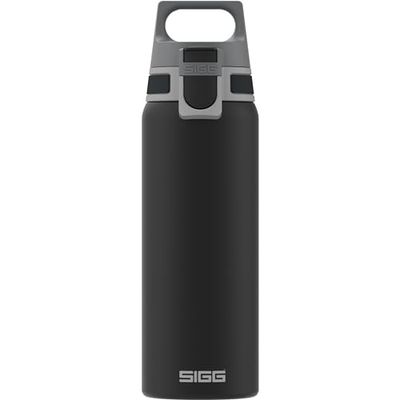 Sigg - Gourde Inox - Shield ONE Noir - Convient Aux Boissons Gazeuses - Étanche & Légère - Sans BPA - Acier Inoxydable 18/8 - Noir - 0,75 L