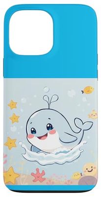 Baby Whale Splash Party - Illustrazione per bambini Custodia per iPhone 13 Pro Max