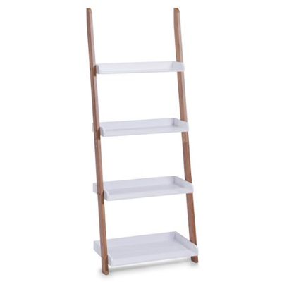 Zeller Present Handels Zeller 18632 prateleiras de armazenamento de 55 x 30 x 145 cm, cor branca, bambu