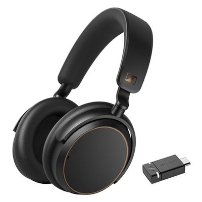 Sennheiser ACCENTUM Special Edition - ACCENTUM hoofdtelefon en BTD 600 Bluetooth dongle - 50 uur accuduur, hybride ANC en dongle met USB-A-naar-USB-C adapter - Zwart/Koper