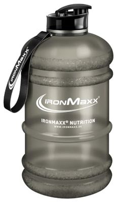 IronMaxx Water Gallon - Frosted Grey 2200ml | Senza BPA e DEHP | Borraccia ermetica con scala graduata | Disponibile in vari colori – perfetta per sport, lavoro e uso quotidiano