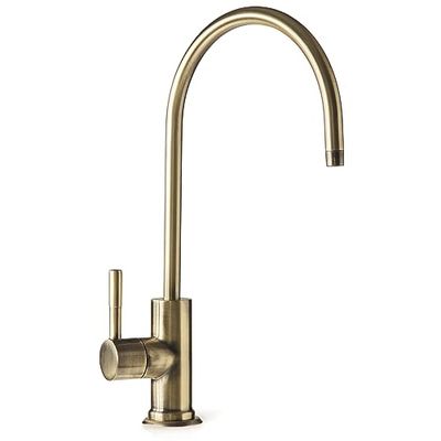 iSpring GA1-AB Rubinetto Ro, robusto, contemporaneo senza traferro d'aria, design premium senza piombo per sistemi di filtrazione RO e lavelli da bar, ottone antico