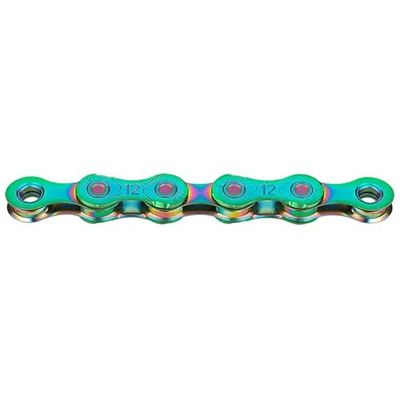 KMC Fietsketting, X12 Aurora Green, 1/2" x 11/128", 126 schakels, 12-voudig, gewaxd, metallic groen