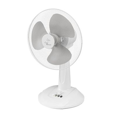 SUNTEC-tafelventilator CoolBreeze 3000 TV - stil, 30 cm, 40 watt | tafelventilator met 3 standen, draagbaar | windmachine wit | ventilator voor bureau, slaapkamer, kantoor of thuis