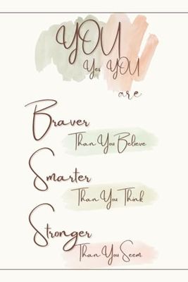 You Are Enough Brave Smart Strong: Inspirational Journal with Lined Pages - Teenage Problems - Depresion Little Help - Progress Book - Journal – Notebook
