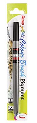 Pentel XGFP Colour Brush Pigment Pinceau Nomade Recheargeable avec Encre à Pigments Noir