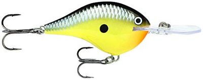 Rapala Dives-To Series Lure with Two No. 5 Hooks, 1.8 m Swimming Depth, 5 cm Size, Old School