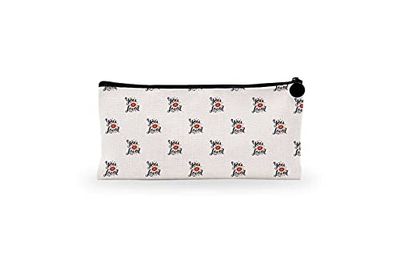 Bonamaison, Digitaal bedrukt canvas etui met ritssluiting, etui met ritssluiting, pennenzak voor school, canvas voor kinderen, jongens, meisjes, 100% katoen, uniseks, 1 stuk, 21 x 12 cm