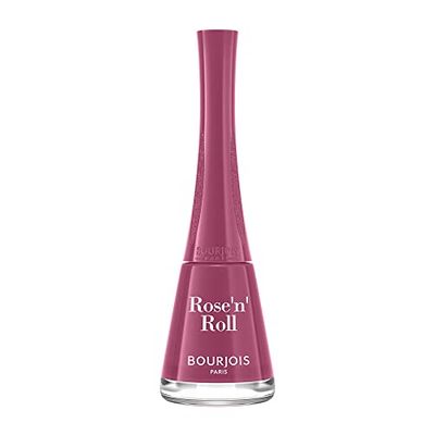 BOURJOIS - Vernis À Ongles 1 Seconde 48 Rose'N'Roll - Séchage Rapide En 50 Secondes - Pinceau Panoramique Anti Débordement - Application Facile - Couleur Intense - 9 ml