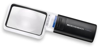 Eschenbach OPTIK 15113 Handloep met LED-verlichting MobiluxLED 75 x 50 mm 3,5 x vergroting 75 x 50 mm
