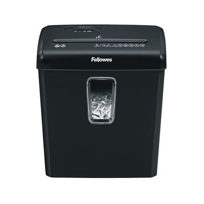 Fellowes PowerShred FS-6C 5013601 Dokumentförstörare, Svart, 18.5 cm x 32.7 cm x 37.2 cm