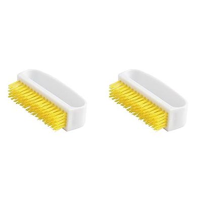 Jantex L727 Stiff Nail Brush, Yellow, 7.5 cm (Pack of 2)