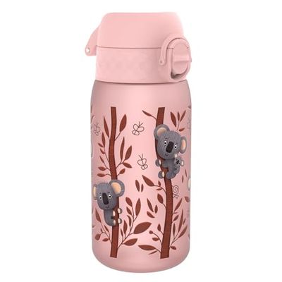 Ion8 Gourde Enfant, 350ml, Anti-Fuite, Facile à Ouvrir, Verrouillage Sécurisé, Lavable en Lave-Vaisselle, Sans BPA, Poignée de Transport, Facile à Nettoyer, Carbone Neutre, Koalas