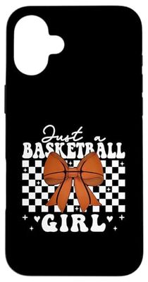 Just A Basketball Girl Mom Mama Mothers Day Coquette Bow Case for iPhone 16 Plus