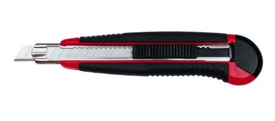 Wedo 078409 Cutter Profesional, Auto-Load, 9 Mm, Goma Antideslizante, Probado Por Tüv/Gs, Rojo/Negro