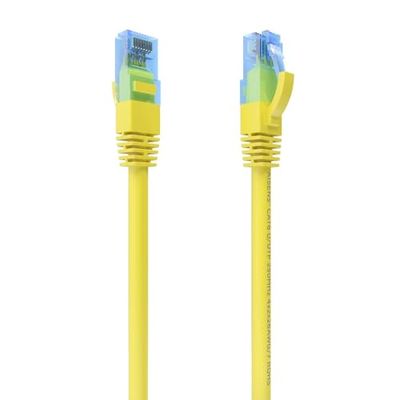 Cable de Red - latiguillo rj45 Cat.6 utp awg26 cca, 30cm de Longitud, Material cca, Color Amarillo, Ideal para Conexiones rápidas y seguras.