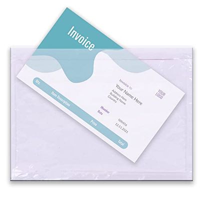 Triplast Buste portadocumenti a tinta unita formato A5 (225 x 165 mm), buste/buste/tasche/portafogli in plastica trasparente con chiusura adesiva, allega fatture, liste di imballaggio e note di consegna ai pacchi