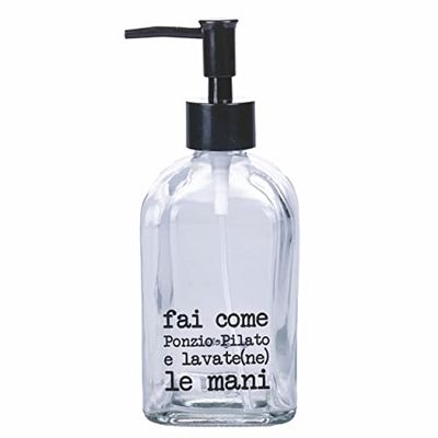 Dispensador de jabón líquido 410 ml de Cristal Transparente, S.P.Q.eRe