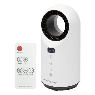 ProfiCare Luchtverhitter - Elektrische verwarmer - Luchtverhitter - 2 in 1 keramische luchtverhitter en tafelventilator in één aanraaksensor LED-scherm 330860