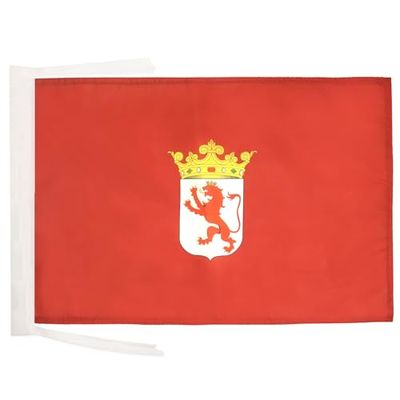 BANDIERA PROVINCIA SPAGNOLA DI LEÓN 45x30cm - BANDIERINA LEÓN - CASTIGLIA E LEÓN 30 x 45 cm cordicelle - AZ FLAG