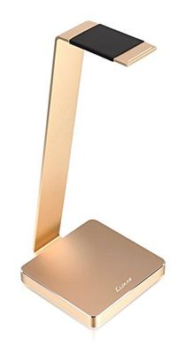 LUXA2 E-one Doré Aluminium casque support pour Beats, Sony, Sennheiser, Philips, Audio-Technica, Plantronics, Bose, JVC, jeux, et les professionnels de DJ