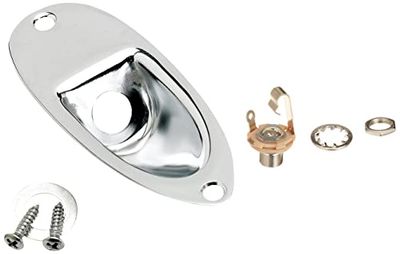 Fender 099-1940-100 Stratocaster® Jack Ferrule (Chrome), 0991940100 & Output Jack - 2 Conductor - 1/4", 0021956049