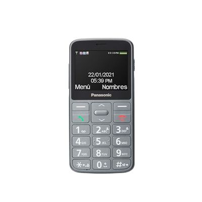 Panasonic Teléfono Móvil de Fácil Uso KX-TU160EXG - Botón SOS, Teclas Grandes retroiluminadas, Compatibilidad Audífonos, Larga Duración, Bluetooth (Gris)