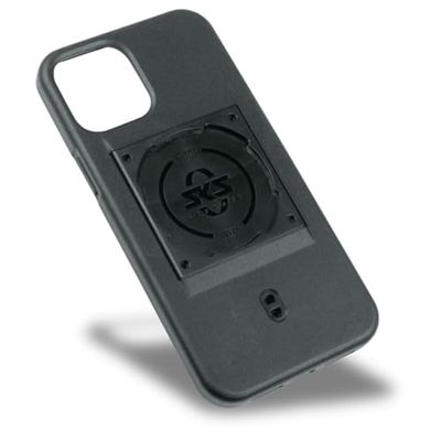 SKS GERMANY COMPIT COVER voor iPhone 12 Pro Max telefoonhoes met bevestigingsvoorziening (compatibel met COMPIT-systeem, van slijtvaste 2-componenten kunststof, aangenaam gevoel), zwart