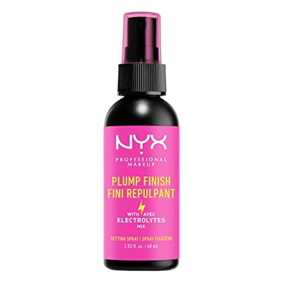 NYX Professional Makeup Pump Right Back Setting Spray, Con electrolitos, Fórmula vegana, Acabado voluminoso, 60ml