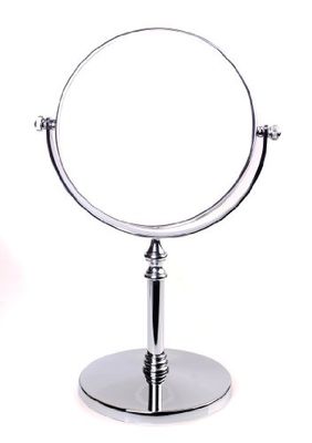 HIMRY Miroir cosmétique Miroir sur Pied Grossissement 5 x, 6 inch, Rotatif à 360 °. verc hromten Miroir grossissant Miroir Salle de Bain Miroir, côtés : Normal + grossissement : X 5, KXD3106–5 x