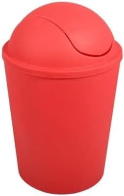MSV AKO 5.5L Waste Bin with Red Flip Lid, 5.5 L