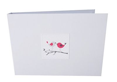 WHITE COTTON CARDS Tiny Album Photo Valeur Love Birds, Blanc