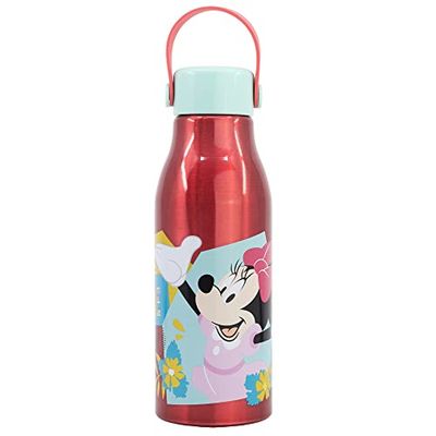 Stor Minnie Mouse Kinderwaterfles van aluminium, 760 ml, met handvat op het deksel