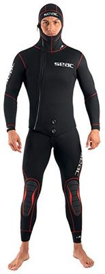 Seac Privilege Flex Giacca con Cappuccio e Salopette, Muta da Sub in Neoprene da 5 mm da Uomo