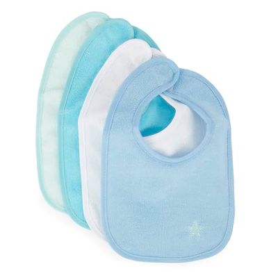 BIECO set of 4 bibs newborn Blue | washable and waterproof bibs for babies | newborn bib | baby cotton bib large for babies