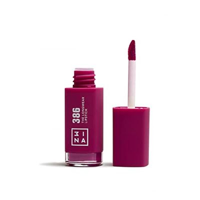 3INA MAKEUP - The Longwear Lipstick 386 - Labial Líquido Morado de Larga Duración con Acido Hialurónico para Hidratar los Labios - Barra de Labios Matte de Alta Pigmentación - Vegan - Cruelty Free