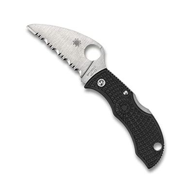 Manbug Wharncliffe - Greep: FRN* zwart staal: VG-10 - Snijden: SpyderEdge