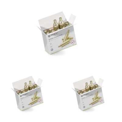 HENDI Cargadores de soda, 10 piezas, para agua con gas, 7,8g de CO2 por cargador (Paquete de 3)