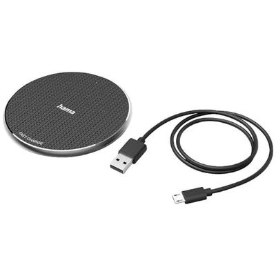 Hama – Caricabatterie wireless “QI-FC10”, 10 W, nero