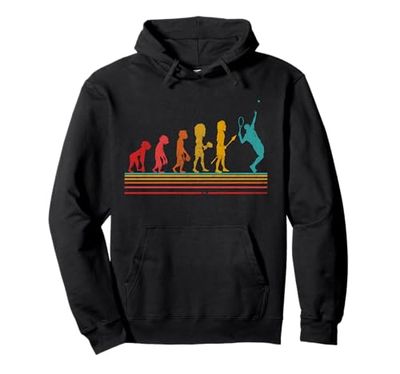 Tennis Divertente Vintage Tennista Evoluzione Regalo Felpa con Cappuccio