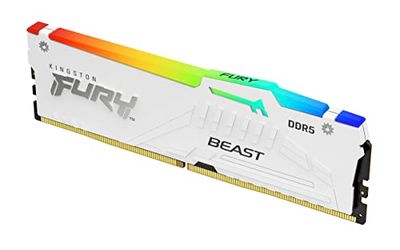 Kingston FURY Beast Wit RGB 16GB 5600MT/s DDR5 CL40 DIMM Desktop Gaming Enkelvoudig Intel XMP - KF556C40BWA-16